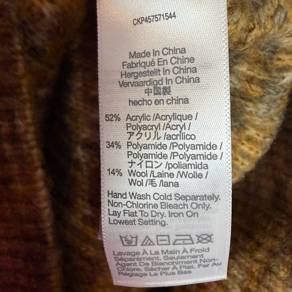 Madewell Winstead Space Dye Relaxed Button-Up Cardigan Butterscotch Medium NWT - Picture 5 of 6
